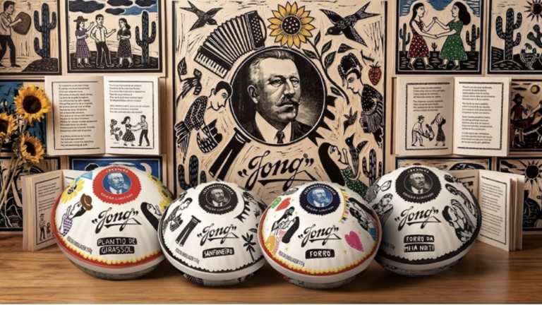 Xilogravuras estampam latas de queijo do reino