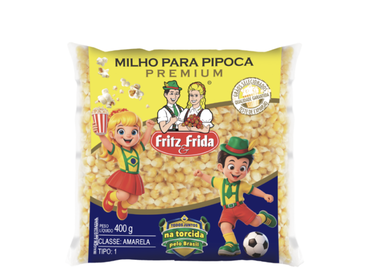 Pipoca da Fritz&Frida ganha embalagem para a Copa