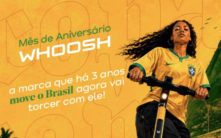 Whoosh une aniversário de 3 anos e Copa do Mundo