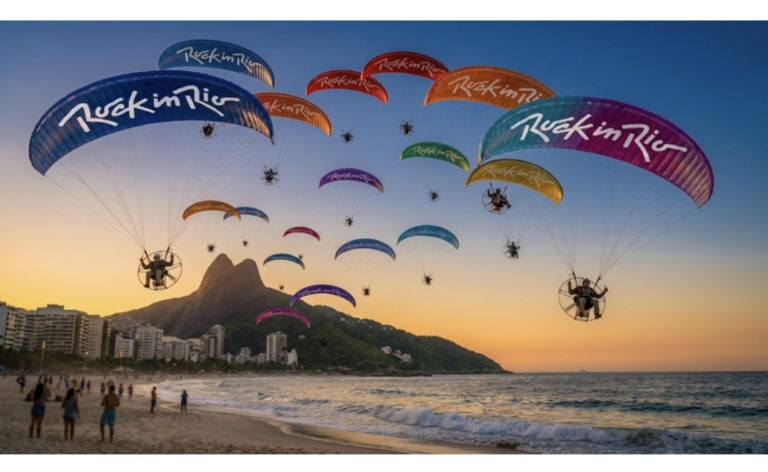 Rock in Rio transforma o céu carioca com espetáculo aéreo