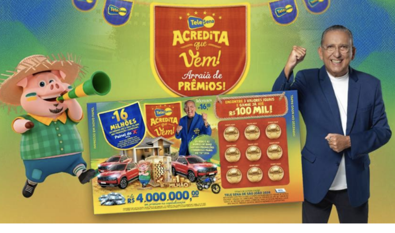 Galvão Bueno anima campanha da Tele Sena de São João 