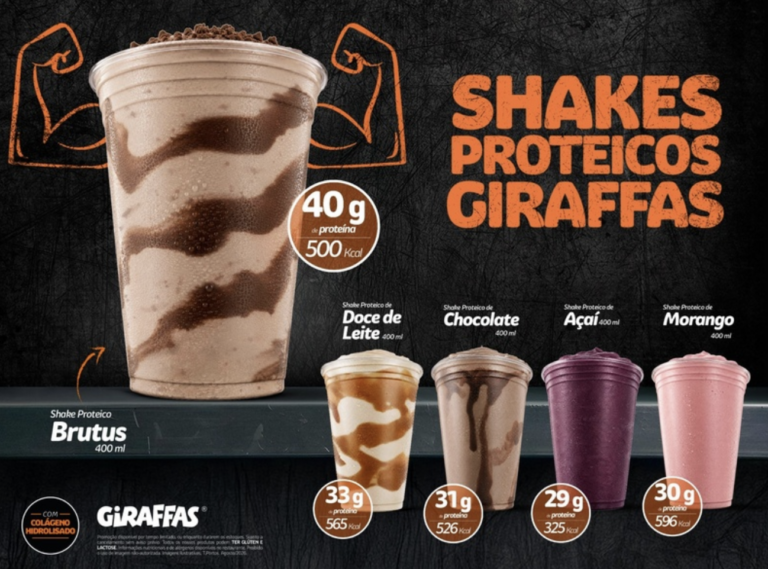 Giraffas lança linha de bebidas com proteína
