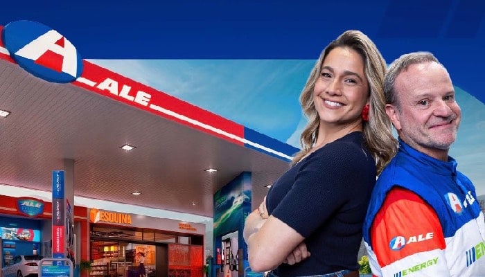 ALE lança campanha com Fernanda Gentil e Rubens Barrichello