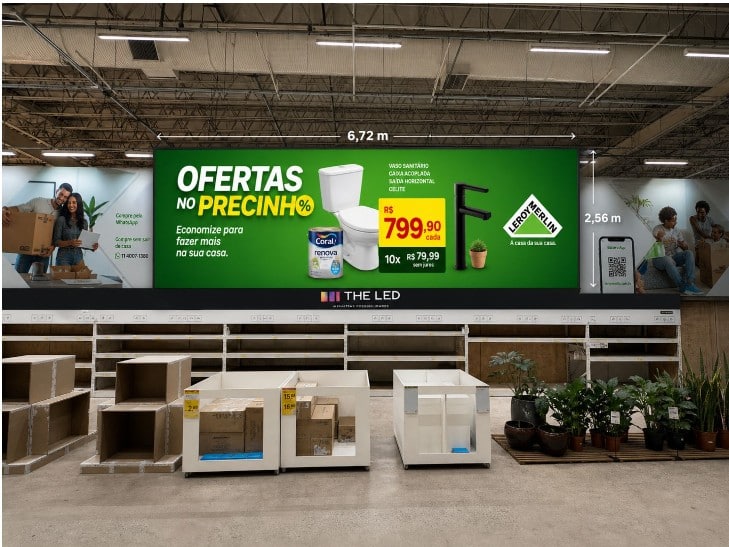 Leroy Merlin inaugura painel de LED gigante