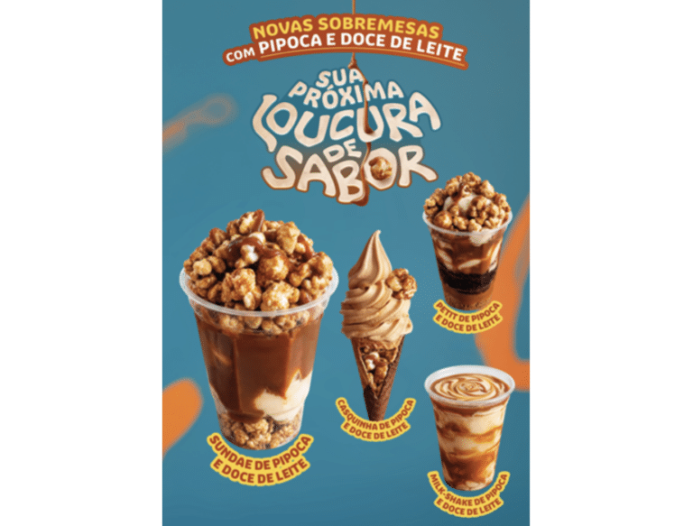 Giraffas combina pipoca com doce de leite