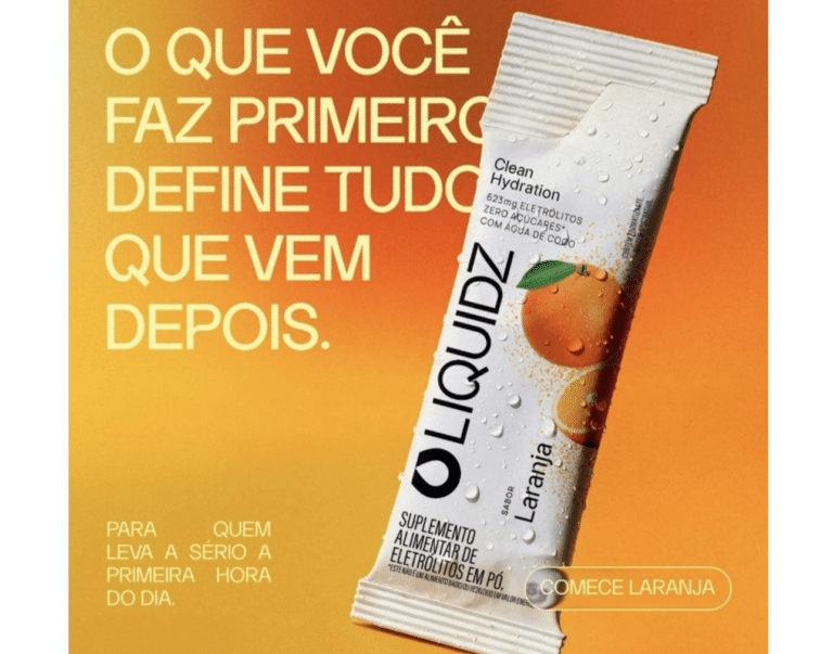 LIQUIDZ sabor Laranja amplia hidratação funcional
